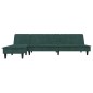 vidaXL Schlafsofa in L-Form Dunkelgrün 255x140x70 cm Samt vidaXL Schlafsofa in L-Form Dunkelgrün 255x140x70 cm Samt