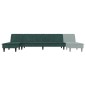 vidaXL Schlafsofa in L-Form Dunkelgrün 255x140x70 cm Samt vidaXL Schlafsofa in L-Form Dunkelgrün 255x140x70 cm Samt