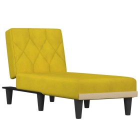 vidaXL Chaiselongue Gelb Samt