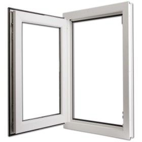 Dreifach Verglast PVC Drehkippfenster+Griff (rechte Seite) 600x1000mm