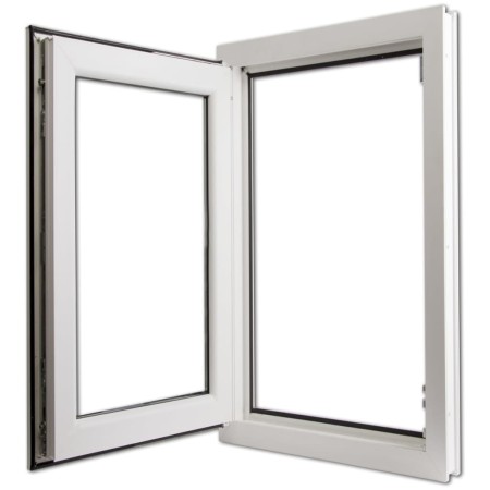 Dreifach Verglast PVC Drehkippfenster+Griff (rechte Seite) 600x1000mm