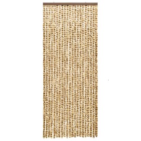 vidaXL Insektenschutz-Vorhang Beige und Braun 56x185 cm Chenille
