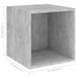 vidaXL 2-tlg. TV-Schrank-Set Betongrau Holzwerkstoff vidaXL 2-tlg. TV-Schrank-Set Betongrau Holzwerkstoff