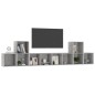 vidaXL 5-tlg. TV-Schrank-Set Betongrau Holzwerkstoff vidaXL 5-tlg. TV-Schrank-Set Betongrau Holzwerkstoff