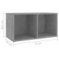 vidaXL 5-tlg. TV-Schrank-Set Betongrau Holzwerkstoff vidaXL 5-tlg. TV-Schrank-Set Betongrau Holzwerkstoff