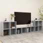 vidaXL 5-tlg. TV-Schrank-Set Betongrau Holzwerkstoff vidaXL 5-tlg. TV-Schrank-Set Betongrau Holzwerkstoff