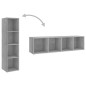 vidaXL 5-tlg. TV-Schrank-Set Betongrau Holzwerkstoff vidaXL 5-tlg. TV-Schrank-Set Betongrau Holzwerkstoff