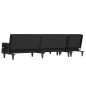 vidaXL Schlafsofa in L-Form Schwarz 260x140x70 cm Stoff vidaXL Schlafsofa in L-Form Schwarz 260x140x70 cm Stoff