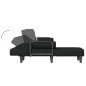 vidaXL Schlafsofa in L-Form Schwarz 260x140x70 cm Stoff vidaXL Schlafsofa in L-Form Schwarz 260x140x70 cm Stoff