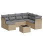 vidaXL 8-tlg. Garten-Sofagarnitur mit Kissen Beige Poly Rattan vidaXL 8-tlg. Garten-Sofagarnitur mit Kissen Beige Poly Rattan