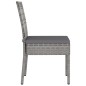 vidaXL Garten-Essstühle 4 Stk. Poly Rattan Grau vidaXL Garten-Essstühle 4 Stk. Poly Rattan Grau