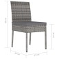 vidaXL Garten-Essstühle 4 Stk. Poly Rattan Grau vidaXL Garten-Essstühle 4 Stk. Poly Rattan Grau
