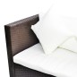 vidaXL 4-tlg. Garten-Lounge-Set mit Auflagen Poly Rattan Braun vidaXL 4-tlg. Garten-Lounge-Set mit Auflagen Poly Rattan Braun