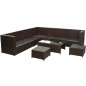 vidaXL 8-tlg. Garten-Lounge-Set mit Kissen Poly Rattan Braun vidaXL 8-tlg. Garten-Lounge-Set mit Kissen Poly Rattan Braun