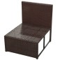 vidaXL 8-tlg. Garten-Lounge-Set mit Kissen Poly Rattan Braun vidaXL 8-tlg. Garten-Lounge-Set mit Kissen Poly Rattan Braun