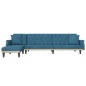 vidaXL Schlafsofa in L-Form Blau 271x140x70 cm Samt vidaXL Schlafsofa in L-Form Blau 271x140x70 cm Samt