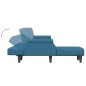 vidaXL Schlafsofa in L-Form Blau 271x140x70 cm Samt vidaXL Schlafsofa in L-Form Blau 271x140x70 cm Samt