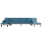 vidaXL Schlafsofa in L-Form Blau 271x140x70 cm Samt vidaXL Schlafsofa in L-Form Blau 271x140x70 cm Samt
