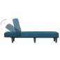 vidaXL Chaiselongue Blau Samt vidaXL Chaiselongue Blau Samt