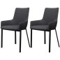 vidaXL Esszimmerstühle 2 Stk. Dunkelgrau Stoff vidaXL Esszimmerstühle 2 Stk. Dunkelgrau Stoff