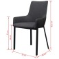 vidaXL Esszimmerstühle 2 Stk. Dunkelgrau Stoff vidaXL Esszimmerstühle 2 Stk. Dunkelgrau Stoff