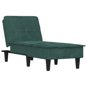 vidaXL Chaiselongue Dunkelgrün Samt