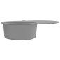vidaXL Granitspüle Einzelbecken Oval Grau vidaXL Granitspüle Einzelbecken Oval Grau