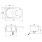 vidaXL Granitspüle Einzelbecken Oval Grau vidaXL Granitspüle Einzelbecken Oval Grau