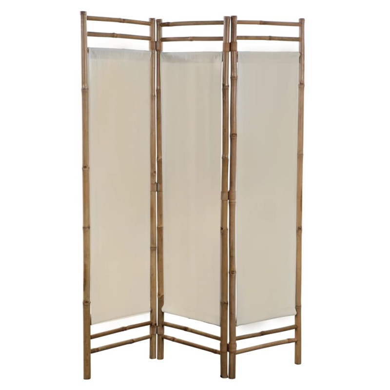 vidaXL 3-teiliger Faltbarer Raumteiler Bambus und Leinwand 120 cm vidaXL 3-teiliger Faltbarer Raumteiler Bambus und Leinwand 120 cm