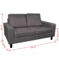 vidaXL Sofa 2-Sitzer Stoff Dunkelgrau vidaXL Sofa 2-Sitzer Stoff Dunkelgrau