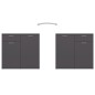 vidaXL Sideboard Grau 160x36x75 cm Holzwerkstoff vidaXL Sideboard Grau 160x36x75 cm Holzwerkstoff