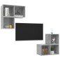 vidaXL 4-tlg. TV-Schrank-Set Betongrau Holzwerkstoff vidaXL 4-tlg. TV-Schrank-Set Betongrau Holzwerkstoff