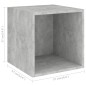 vidaXL 4-tlg. TV-Schrank-Set Betongrau Holzwerkstoff vidaXL 4-tlg. TV-Schrank-Set Betongrau Holzwerkstoff