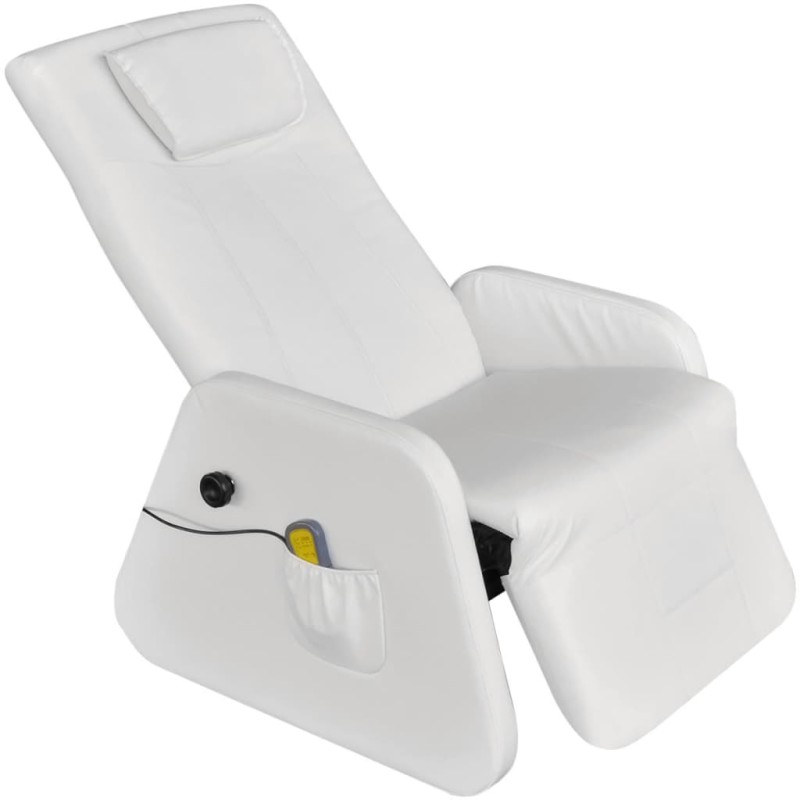 vidaXL Massagesessel Weiß Kunstleder vidaXL Massagesessel Weiß Kunstleder