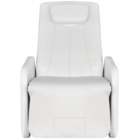 vidaXL Massagesessel Weiß Kunstleder