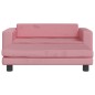 vidaXL Hundebett mit Verlängerung Rosa 100x50x30 cm Samt
