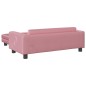 vidaXL Hundebett mit Verlängerung Rosa 100x50x30 cm Samt