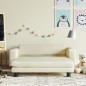 vidaXL Kindersofa mit Hocker Creme 100x50x30 cm Kunstleder vidaXL Kindersofa mit Hocker Creme 100x50x30 cm Kunstleder