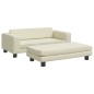 vidaXL Kindersofa mit Hocker Creme 100x50x30 cm Kunstleder vidaXL Kindersofa mit Hocker Creme 100x50x30 cm Kunstleder