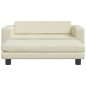 vidaXL Kindersofa mit Hocker Creme 100x50x30 cm Kunstleder vidaXL Kindersofa mit Hocker Creme 100x50x30 cm Kunstleder