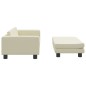 vidaXL Kindersofa mit Hocker Creme 100x50x30 cm Kunstleder vidaXL Kindersofa mit Hocker Creme 100x50x30 cm Kunstleder