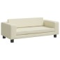 vidaXL Kindersofa mit Hocker Creme 100x50x30 cm Kunstleder vidaXL Kindersofa mit Hocker Creme 100x50x30 cm Kunstleder