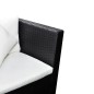vidaXL 4-tlg. Garten-Lounge-Set mit Auflagen Poly Rattan Schwarz vidaXL 4-tlg. Garten-Lounge-Set mit Auflagen Poly Rattan Schwarz