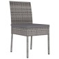 vidaXL Garten-Essstühle 2 Stk. Poly Rattan Grau vidaXL Garten-Essstühle 2 Stk. Poly Rattan Grau