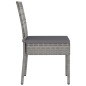 vidaXL Garten-Essstühle 2 Stk. Poly Rattan Grau vidaXL Garten-Essstühle 2 Stk. Poly Rattan Grau