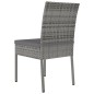 vidaXL Garten-Essstühle 2 Stk. Poly Rattan Grau vidaXL Garten-Essstühle 2 Stk. Poly Rattan Grau