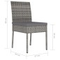 vidaXL Garten-Essstühle 2 Stk. Poly Rattan Grau vidaXL Garten-Essstühle 2 Stk. Poly Rattan Grau