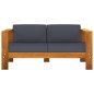 vidaXL 4-tlg. Garten-Lounge-Set Dunkelgraue Auflagen Massivholz Akazie vidaXL 4-tlg. Garten-Lounge-Set Dunkelgraue Auflagen Massivholz Akazie