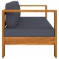 vidaXL 4-tlg. Garten-Lounge-Set Dunkelgraue Auflagen Massivholz Akazie vidaXL 4-tlg. Garten-Lounge-Set Dunkelgraue Auflagen Massivholz Akazie