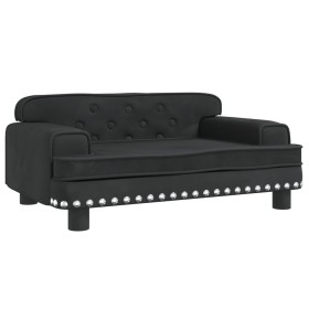 vidaXL Kindersofa Schwarz 70x45x30 cm Samt
